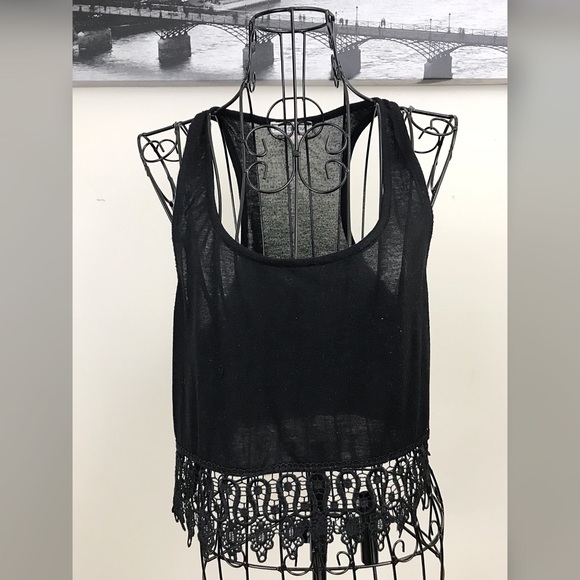 Body Central Tops - Embroidered Crop Top Tank